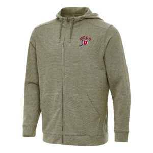 Men's Antigua Olive Utah Utes Effortless Full-Zip Hoodie Jacket
