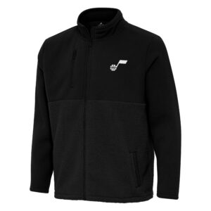 Men's Antigua Black Utah Jazz Daily Fused Full-Zip Jacket