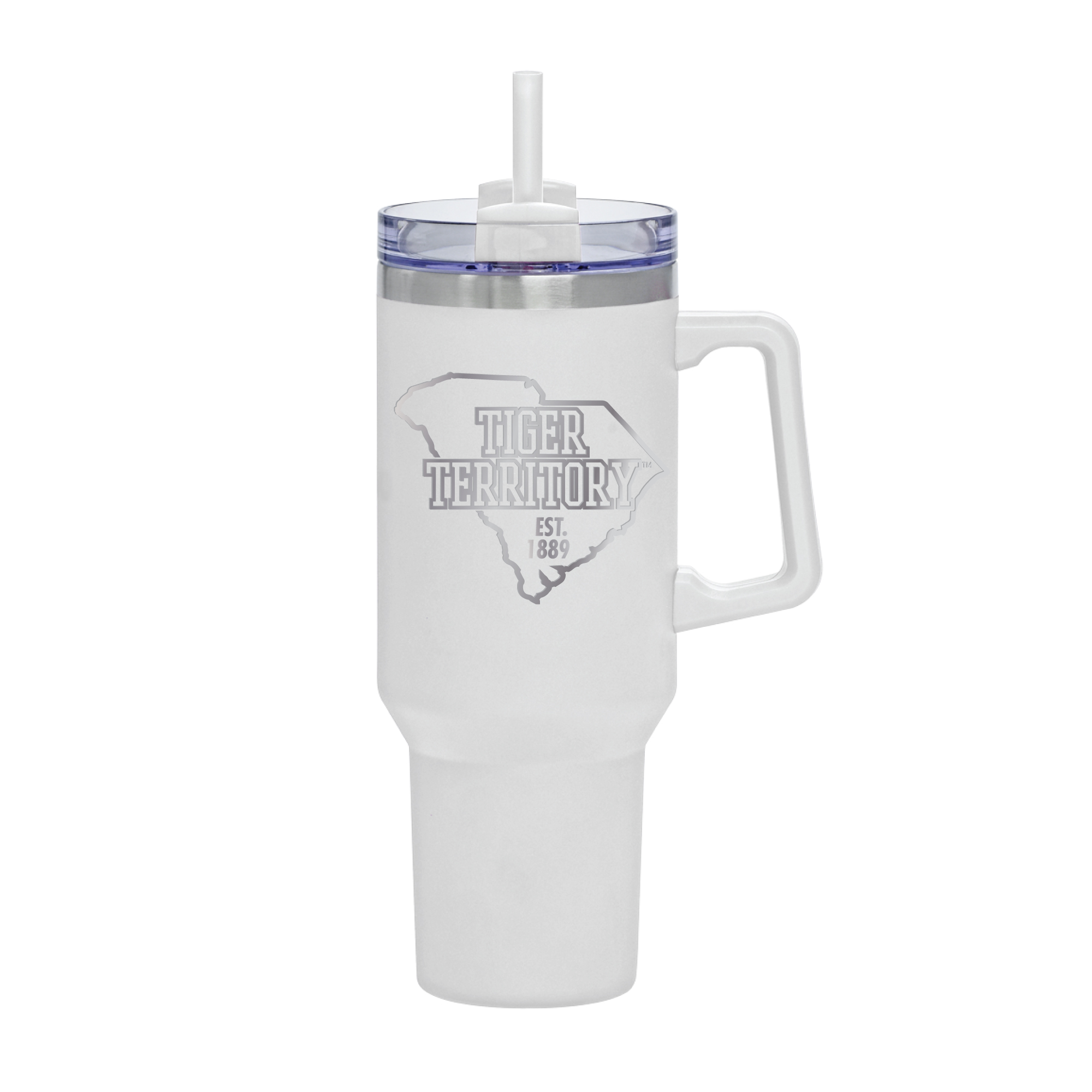 White Clemson Tigers 40oz. Rocky My State Tumbler
