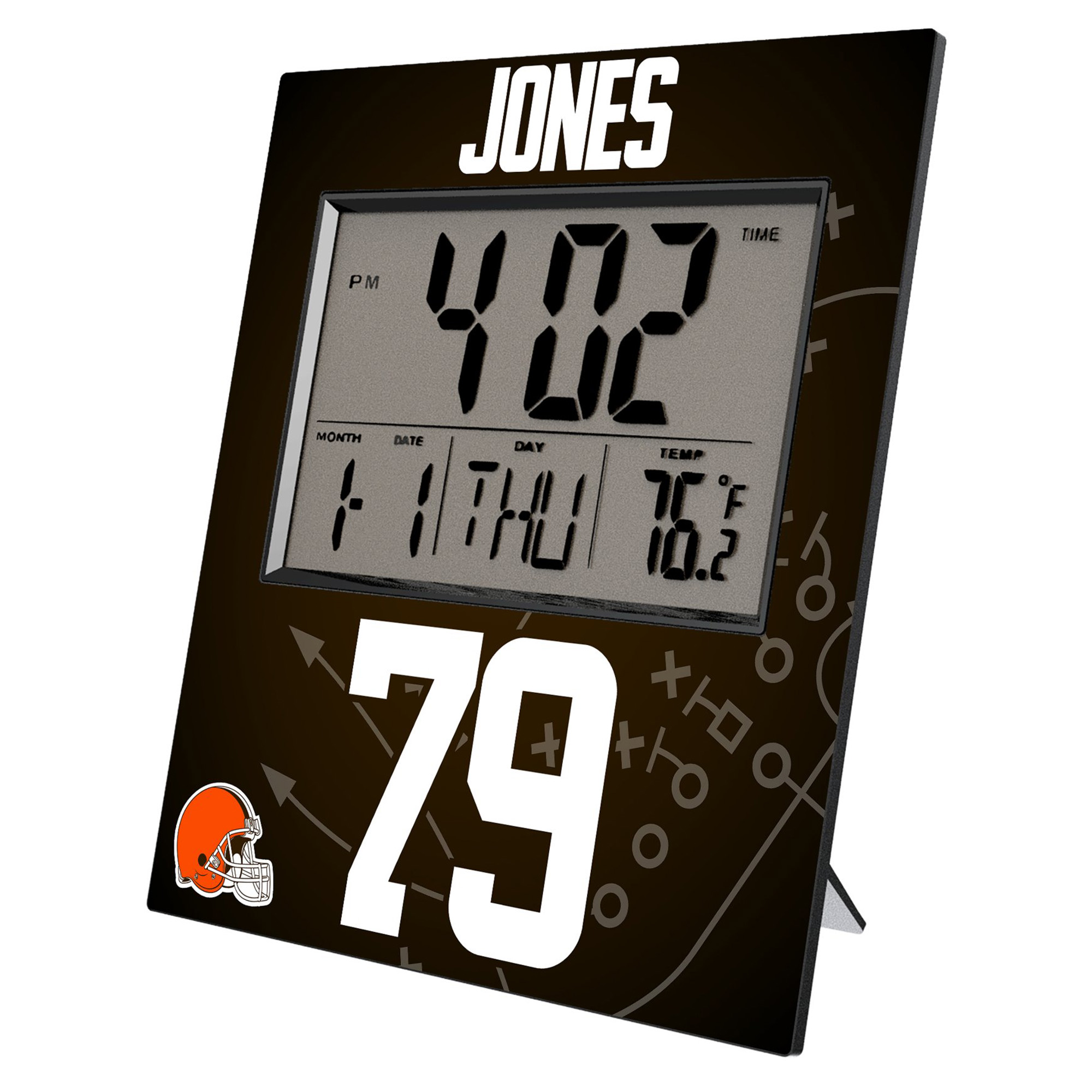 Keyscaper Dawand Jones Cleveland Browns Digital Desk & Wall Clock