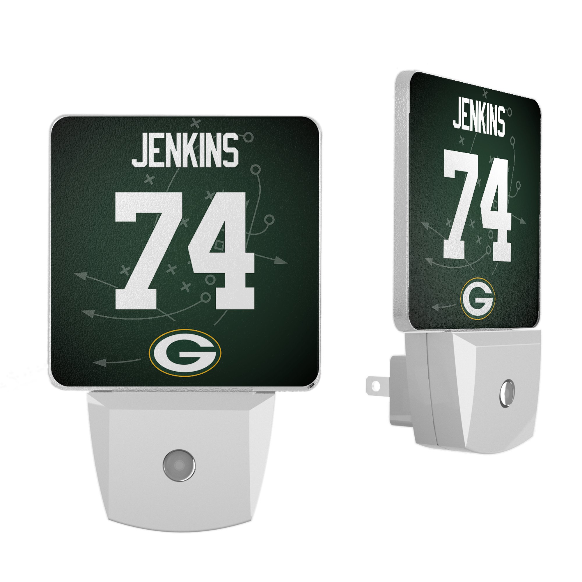 Keyscaper Elgton Jenkins Green Bay Packers Nightlight 2-Pack