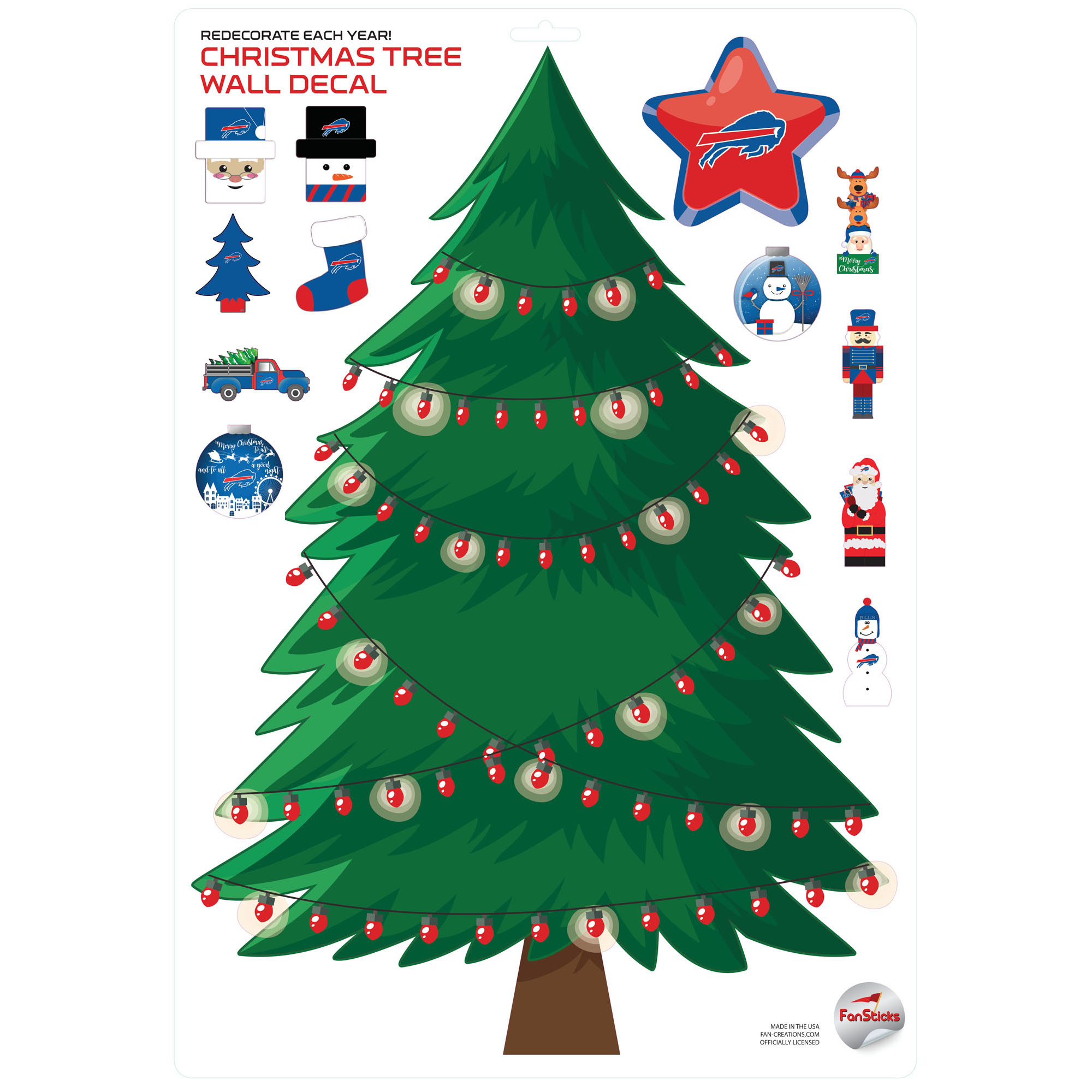 Buffalo Bills Holiday Wall Decal
