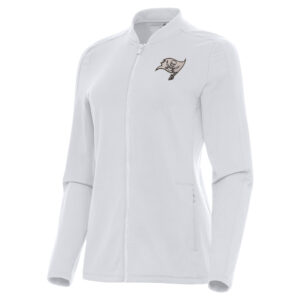 Women's Antigua  White Tampa Bay Buccaneers Continual Full-Zip Jacket