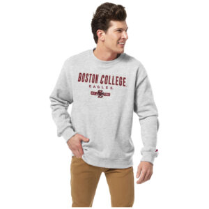 Men's League Collegiate Wear  Heather Gray Boston College Eagles Essentials 2.0 Pullover Crewneck