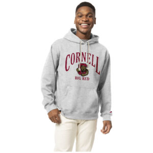 Men's League Collegiate Wear  Heather Gray Cornell Big Red Essentials 2.0 Fleece Pullover Hoodie