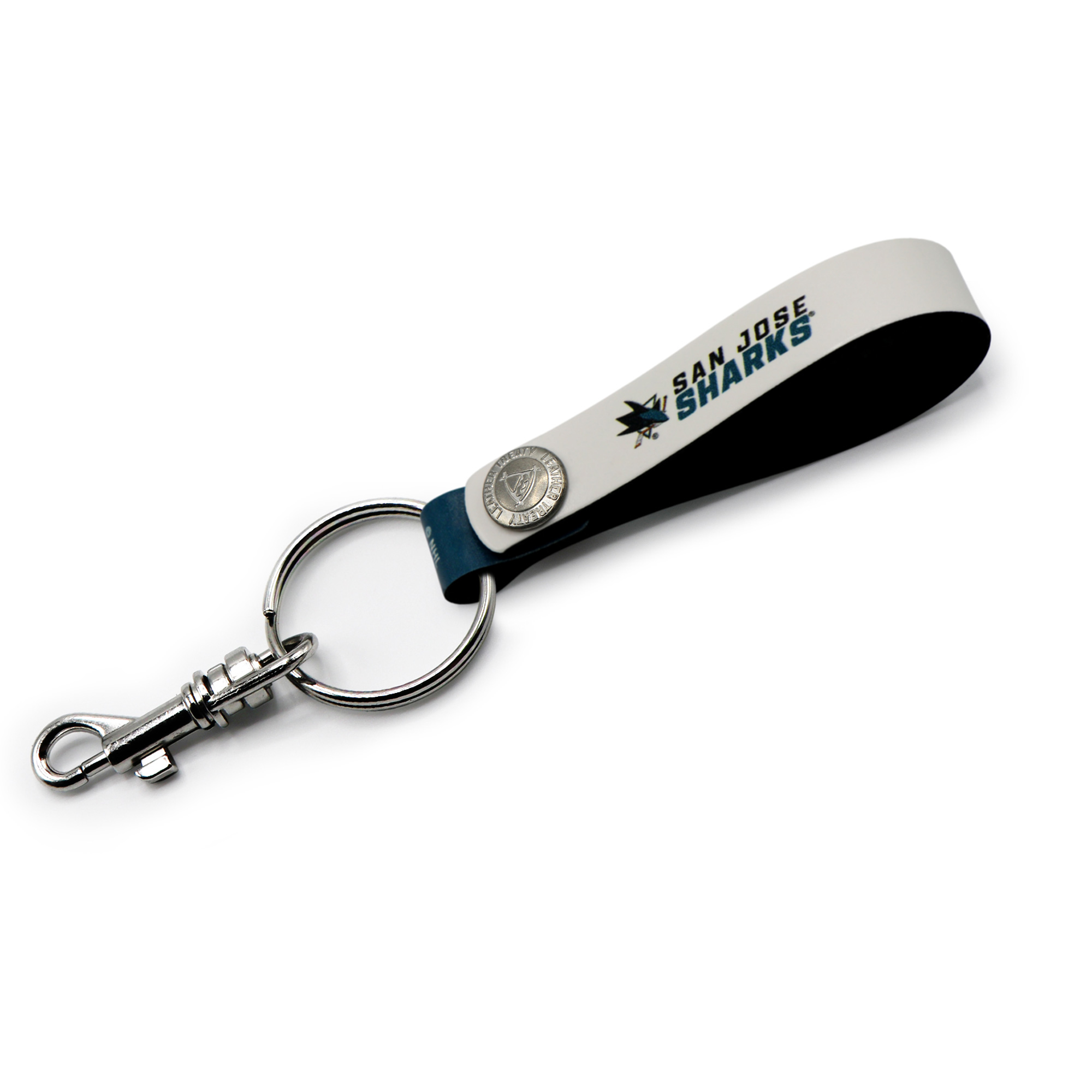 San Jose Sharks Personalized Leather Loop Keychain - Image 4