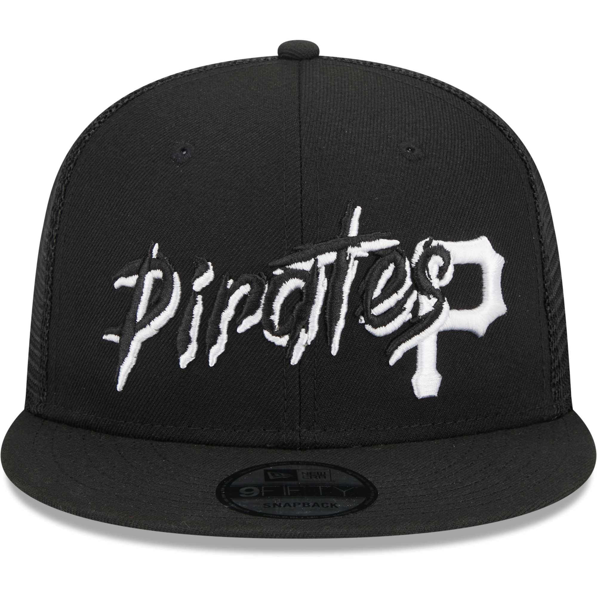Men's New Era Black Pittsburgh Pirates Street Trucker 9FIFTY Snapback Hat - Image 3