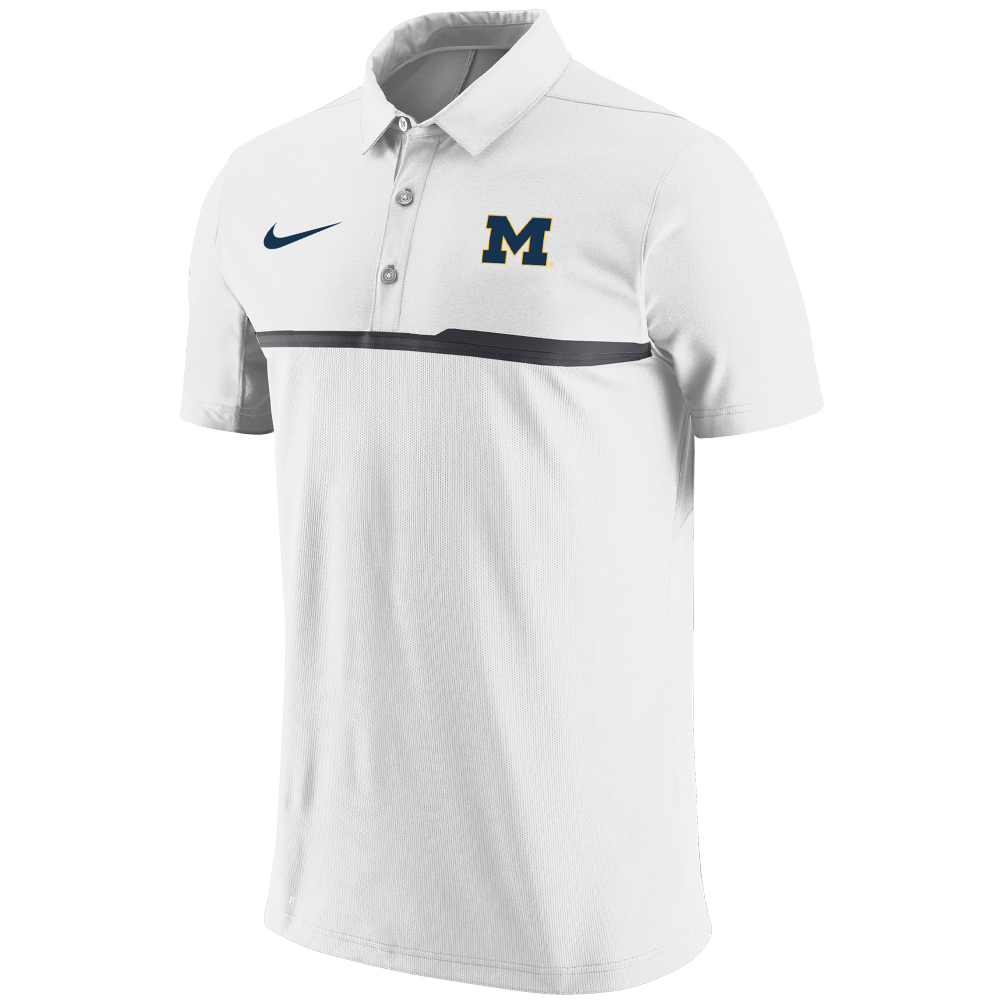 Men's Nike White Michigan Wolverines Coaches Performance Polo - Image 3