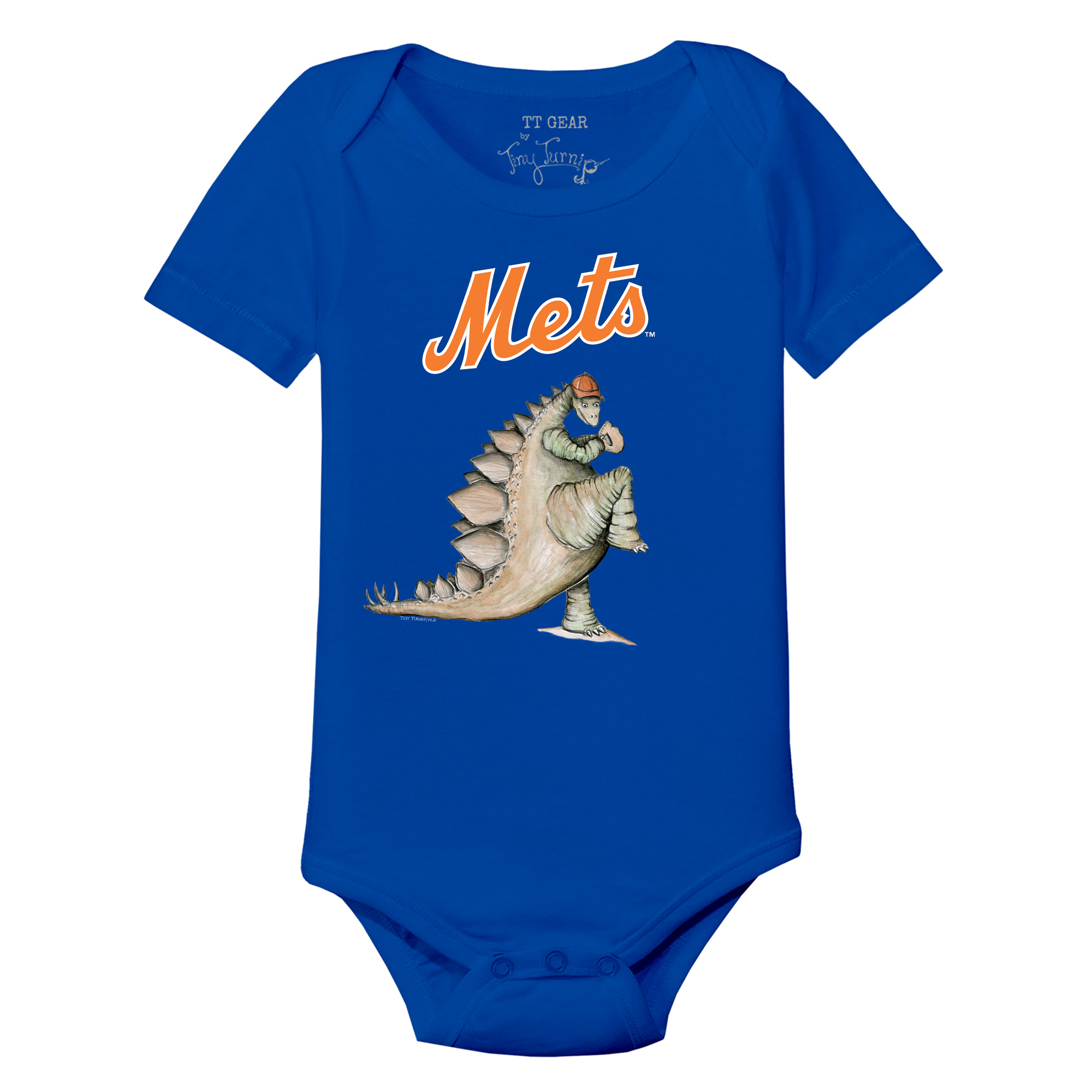 Infant Tiny Turnip Royal New York Mets Stega Bodysuit - Image 3