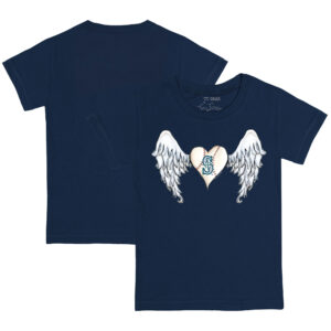 Toddler Tiny Turnip Navy Seattle Mariners Angel Wings T-Shirt