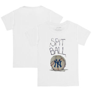Toddler Tiny Turnip White New York Yankees Spit Ball T-Shirt