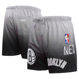 Men's Pro Standard Black/Gray Brooklyn Nets Ombre Mesh Shorts
