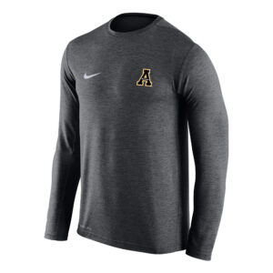 Men's Nike Anthracite Appalachian State Mountaineers Coaches Long Sleeve Performance T-Shirt
