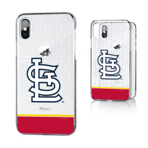 St. Louis Cardinals iPhone X/Xs Stripe Clear Case