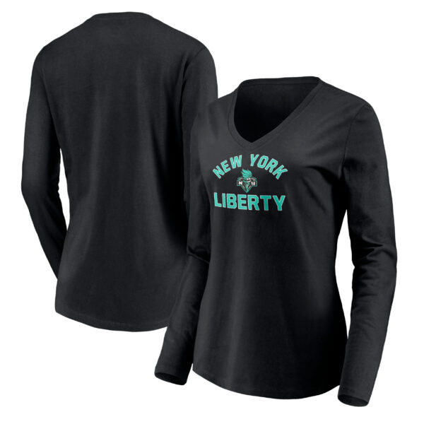 Women's Black New York Liberty Overtime Long Sleeve T-Shirt - Image 2