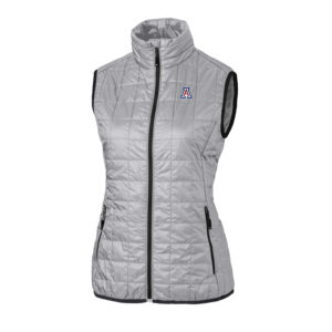 Women's Cutter & Buck Gray Arizona Wildcats Rainier Full-Zip Puffer Vest