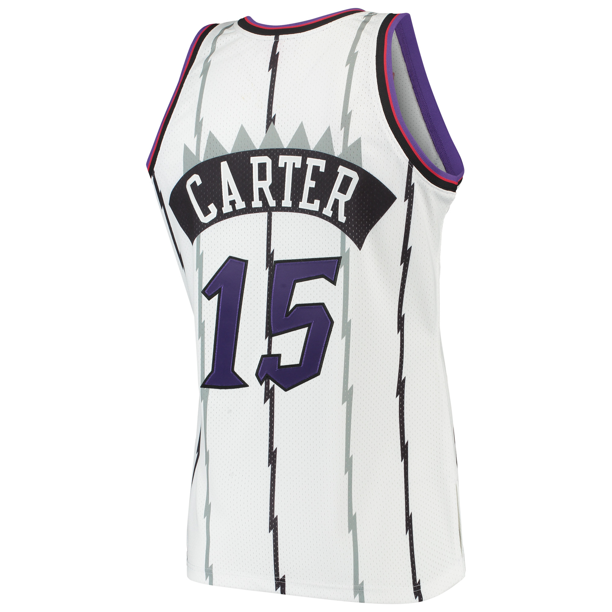 Men's Mitchell & Ness Vince Carter White Toronto Raptors 1998/99 Hardwood Classics Authentic Jersey - Image 4