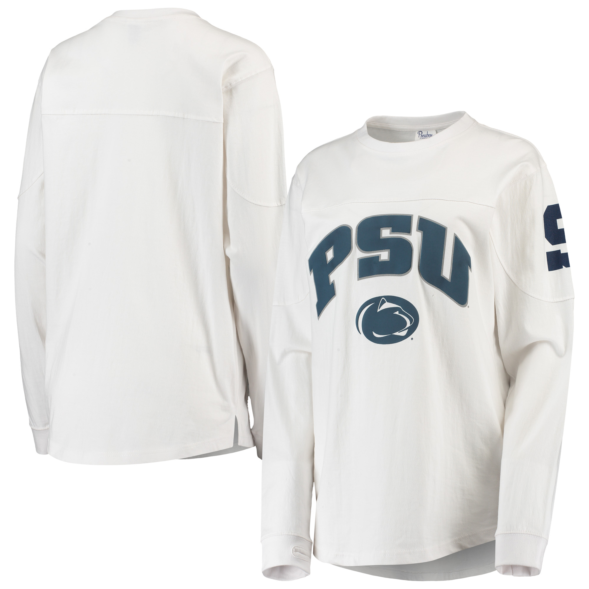 Women's Pressbox White Penn State Nittany Lions Edith Long Sleeve T-Shirt - Image 6