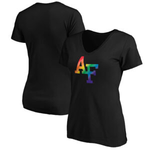 Women's Black Air Force Falcons Team Pride Logo V-Neck T-Shirt