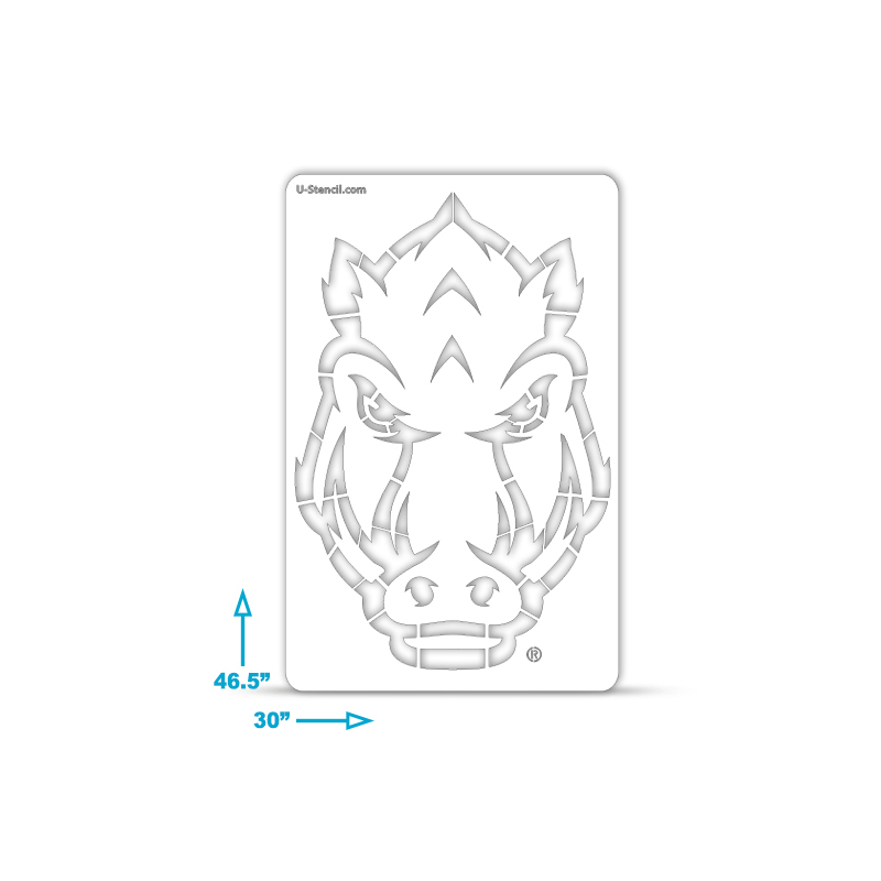Arkansas Razorbacks Secondary Logo Tailgater Mascot Stencil - Image 3