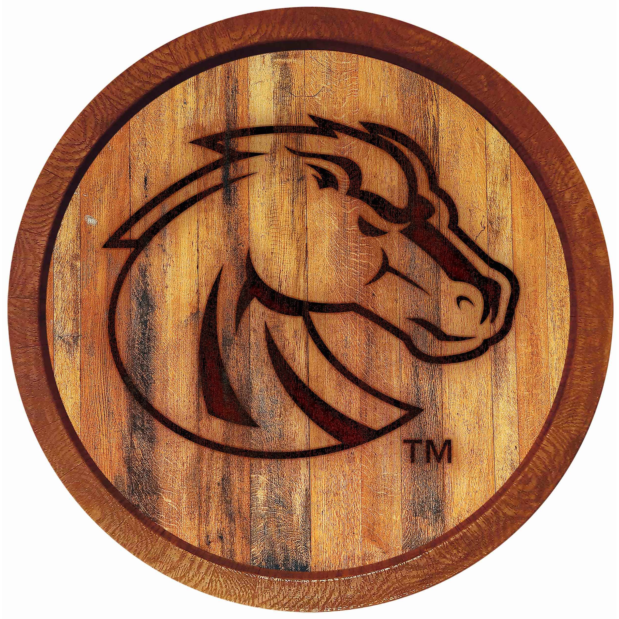Boise State Broncos 21'' x 21'' Faux Barrel Top Sign