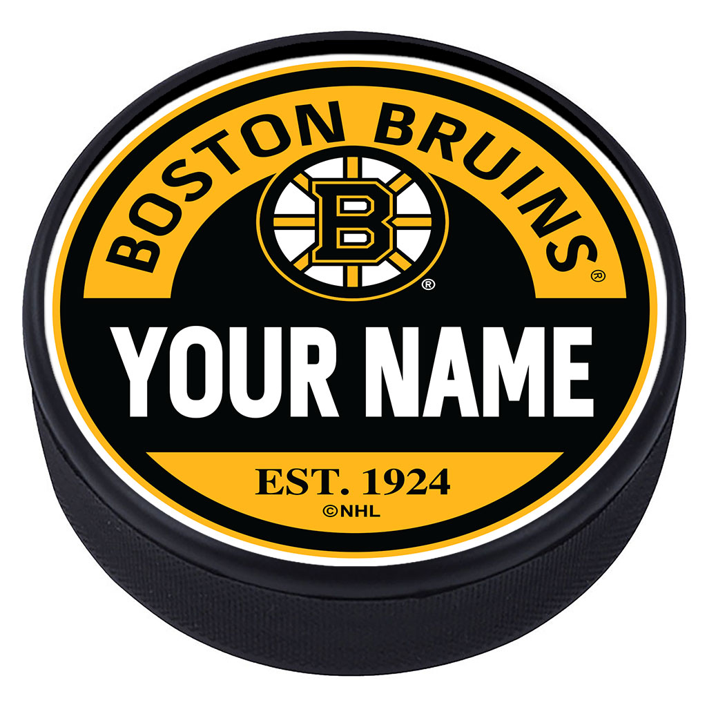 Boston Bruins Personalized Puck