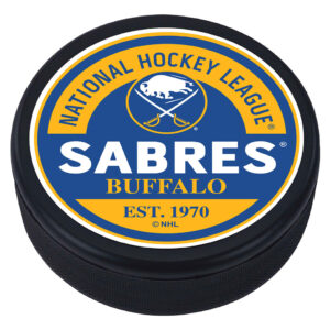 Buffalo Sabres Block Hockey Puck