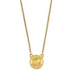 Women's Boston Red Sox 18'' 14k Yellow Gold Small Pendant Necklace