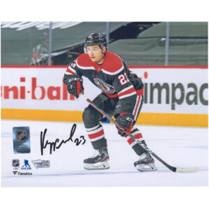 Philipp Kurashev Chicago Blackhawks Autographed 8'' x 10'' Reverse Retro Skating Photograph
