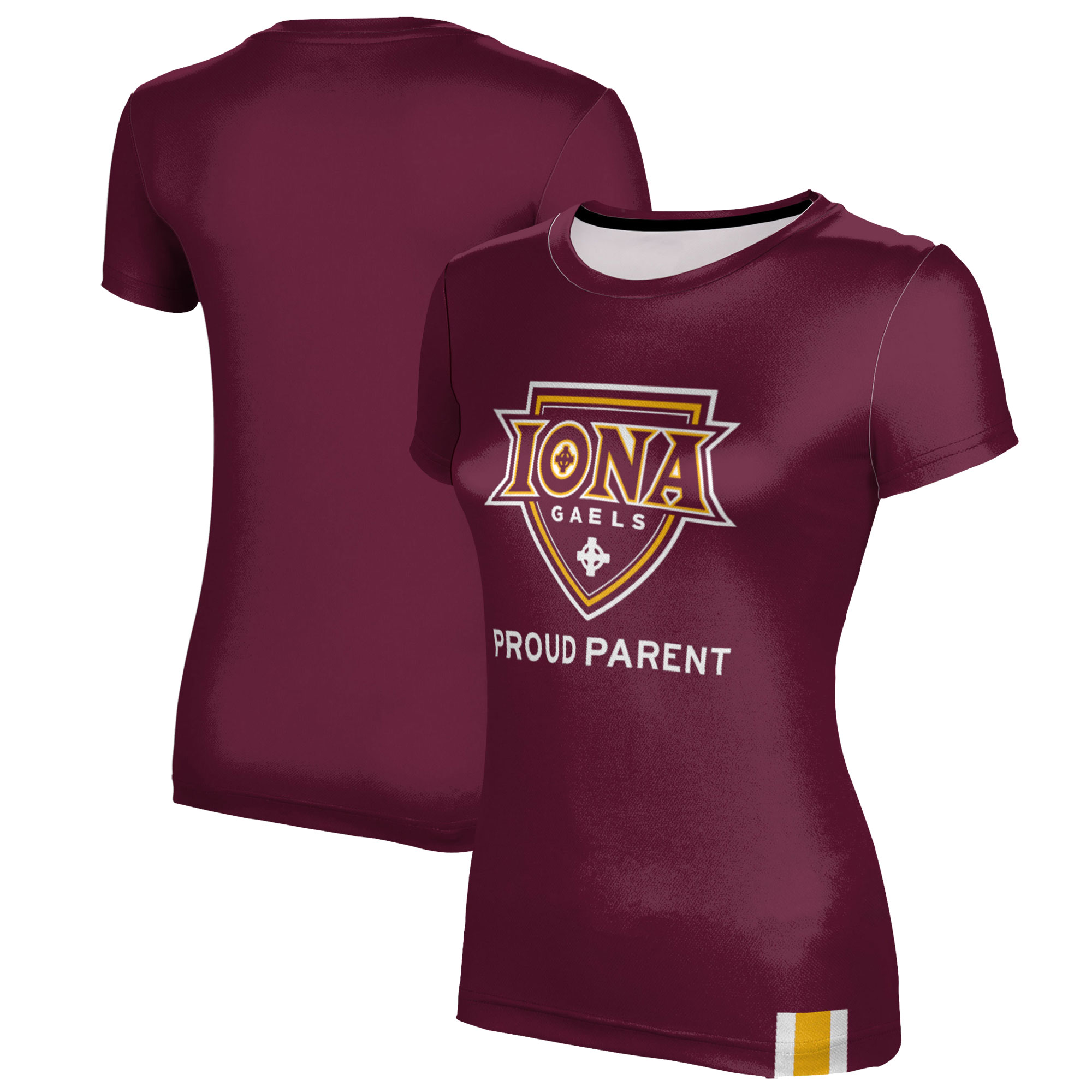 Women's Maroon Iona University Gaels Proud Parent T-Shirt - Image 5