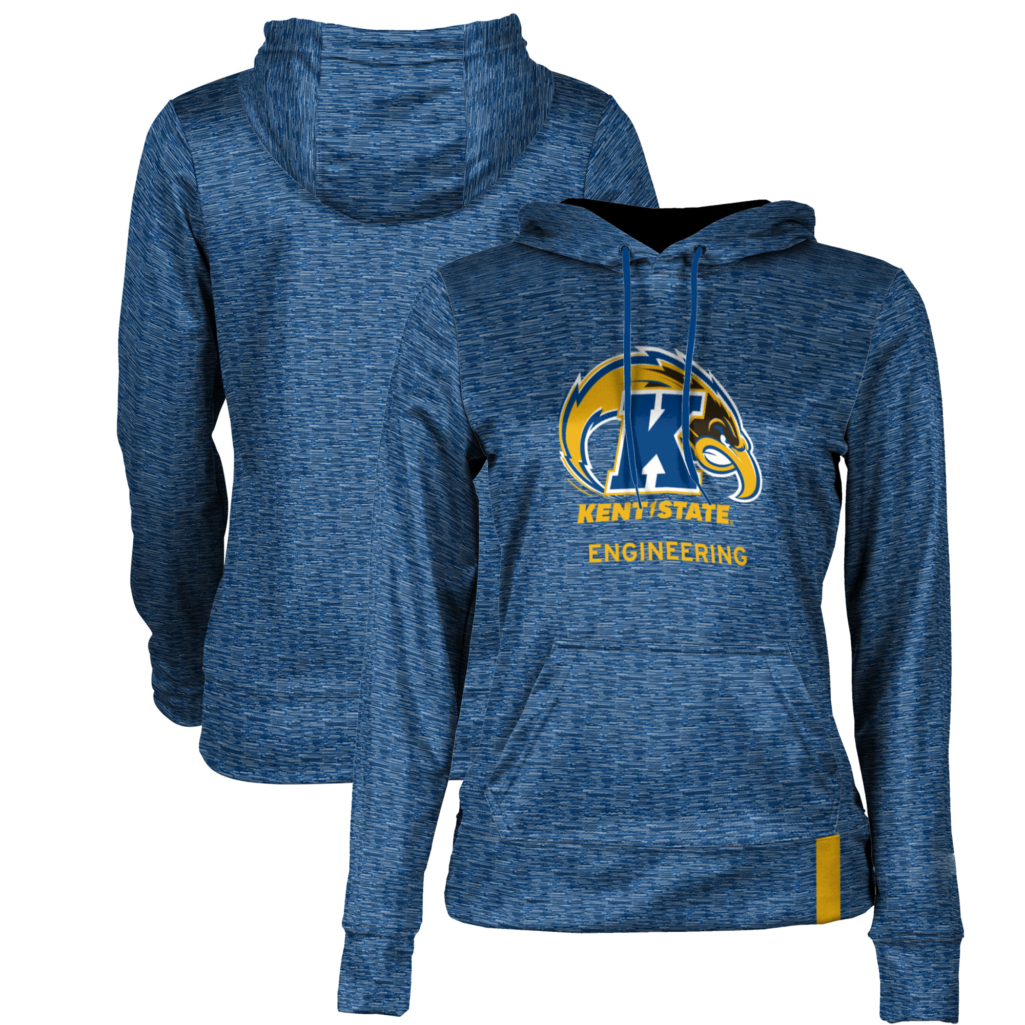 Women's Navy Kent State Golden Flashes Engineering Pullover Hoodie