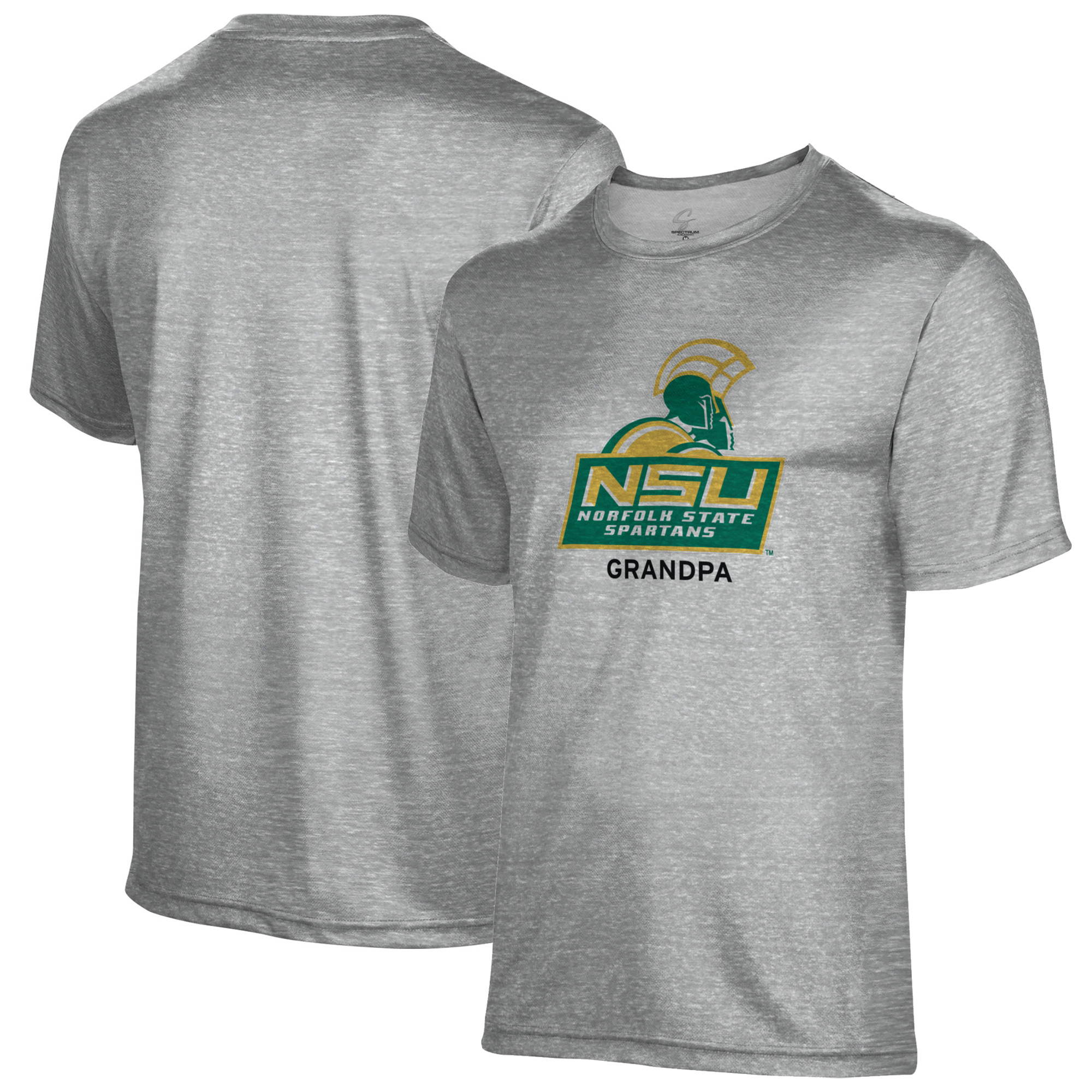Men's Gray Norfolk State Spartans Grandpa Name Drop T-Shirt - Image 5