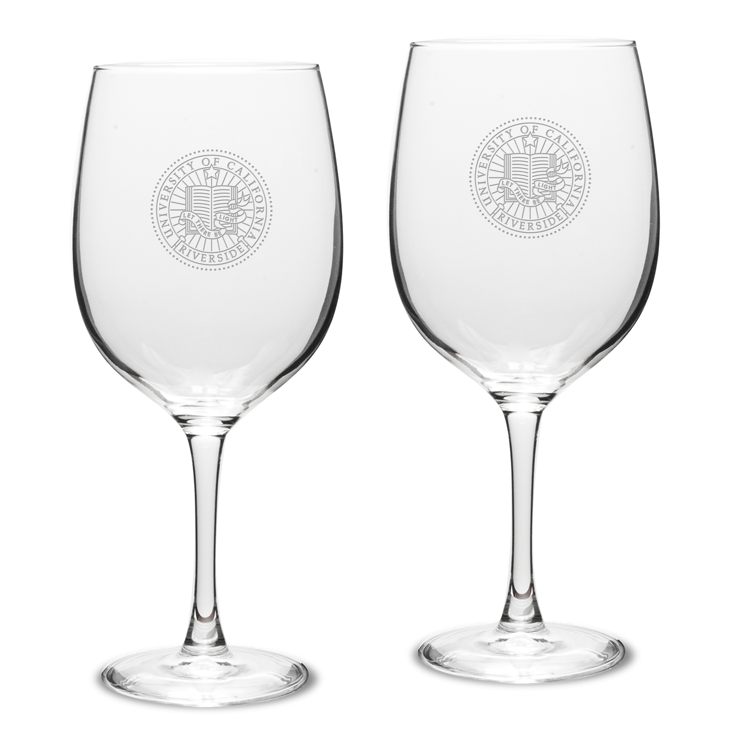 UC Riverside Highlanders 19oz. 2-Piece Traditional Robusto Red Wine Table Glass Set