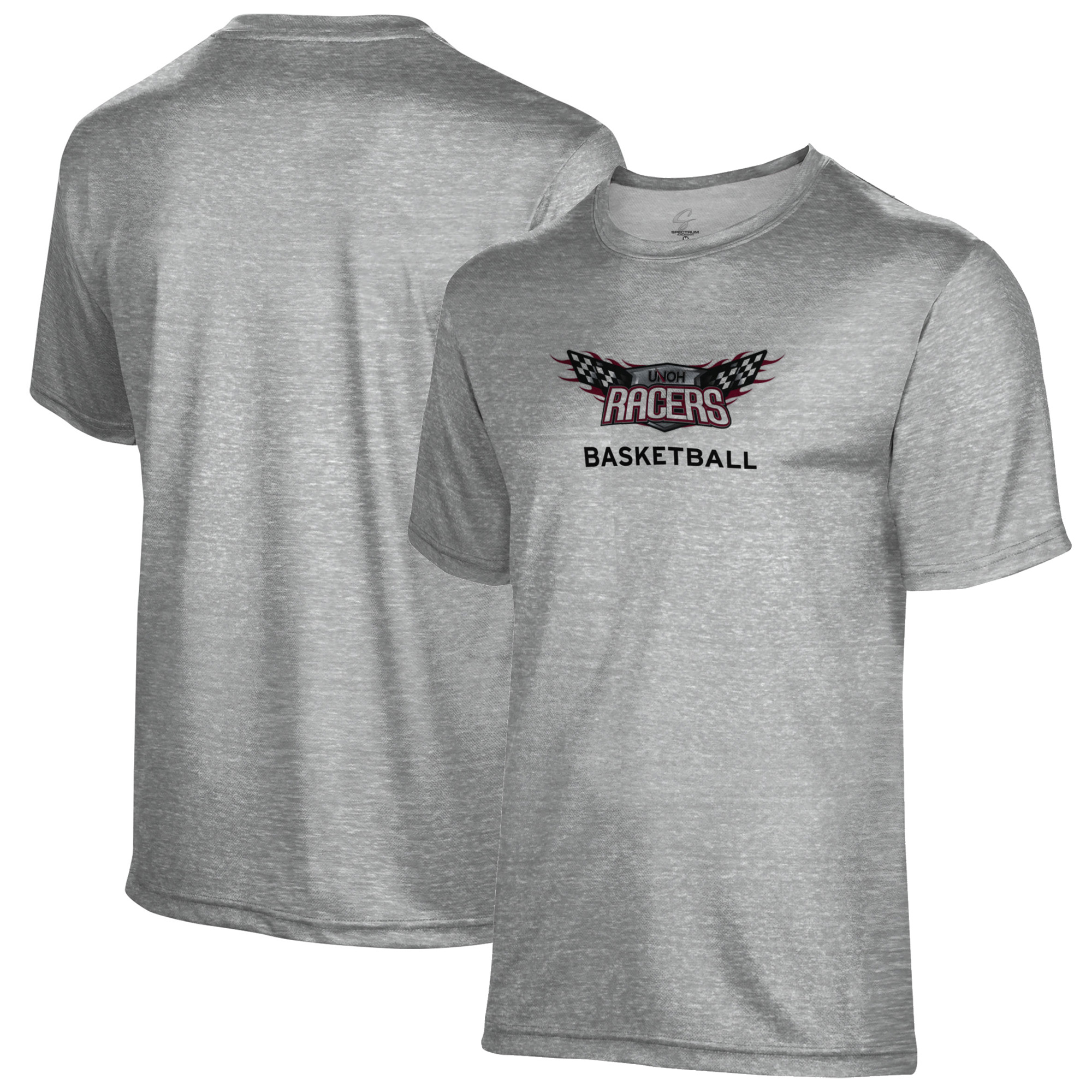 Men's Gray Northwestern Ohio Racers Basketball Name Drop T-Shirt