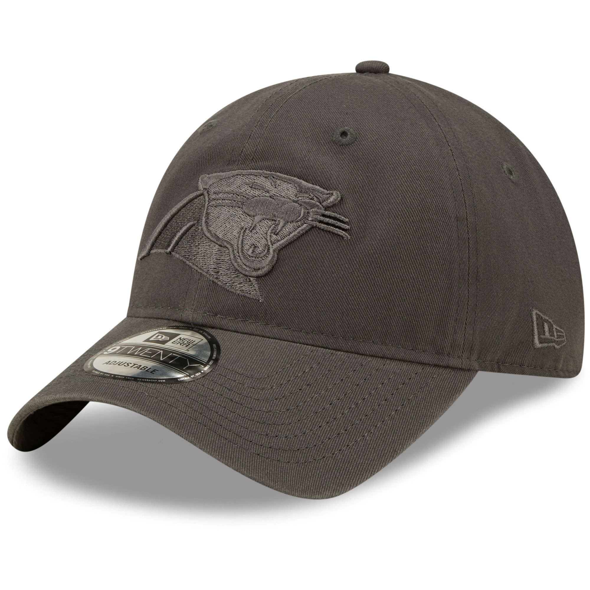 Men's New Era Graphite Carolina Panthers Core Classic 2.0 Tonal 9TWENTY Adjustable Hat