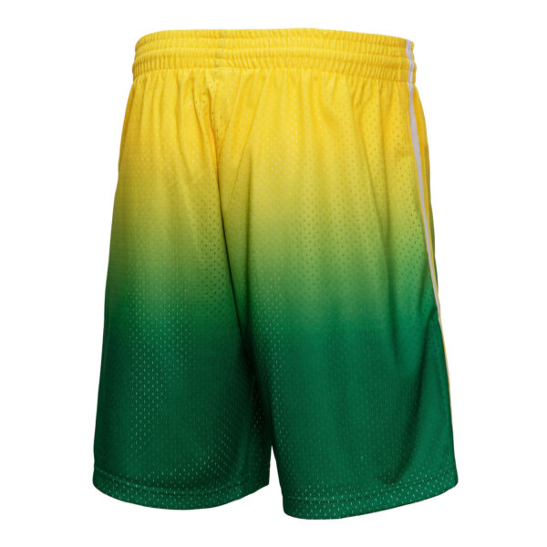 Men's Mitchell & Ness Yellow/Green Seattle SuperSonics 1994/95 Hardwood Classics Fadeaway Reload 3.0 Swingman Shorts - Image 12