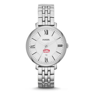 Women's Fossil Silver Boston University Jacqueline Stainless Steel Watch