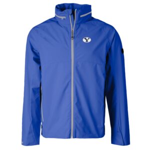 Men's Cutter & Buck Blue BYU Cougars Vapor Full-Zip Rain Jacket