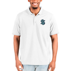 Men's Antigua White Seattle Kraken Big & Tall Affluent Polo