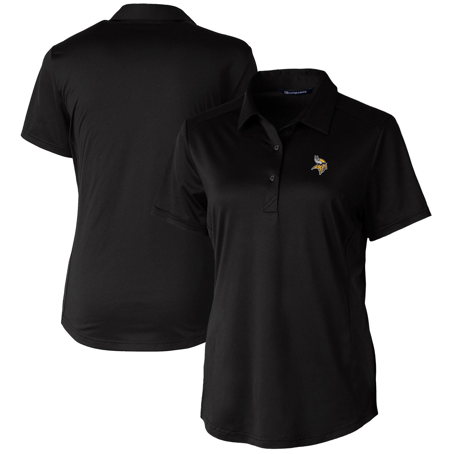 Women's Cutter & Buck Black Minnesota Vikings Prospect Textured Stretch Polo - Image 2