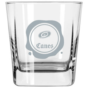 Carolina Hurricanes 14oz. Frost Stamp Old Fashioned Glass