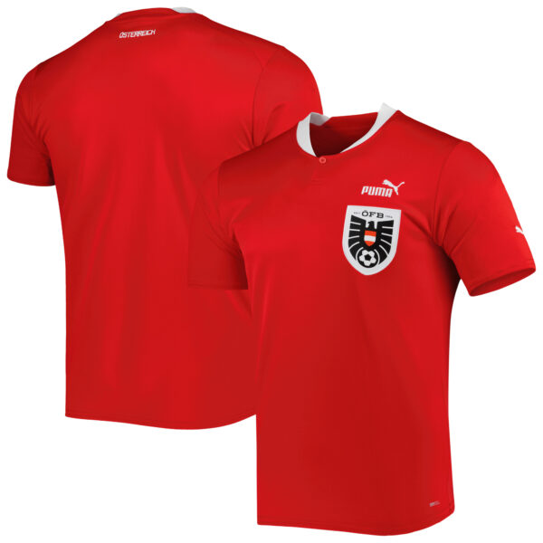 Men's Puma Red Austria National Team 2022/23 Home Replica Jersey