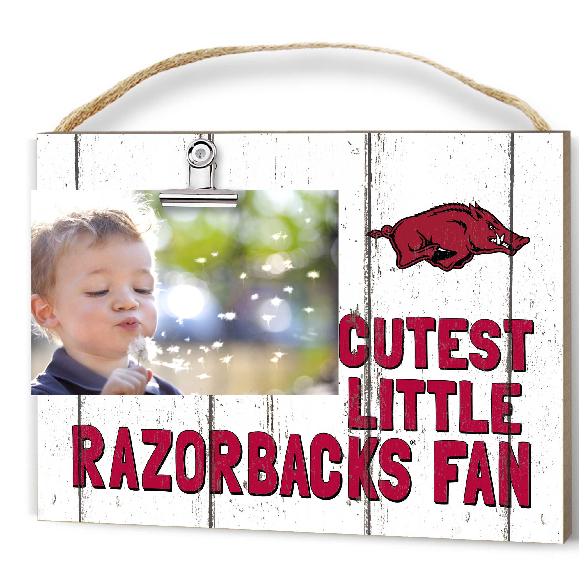 Arkansas Razorbacks 8'' x 10'' Cutest Little Weathered Logo Clip Photo Frame