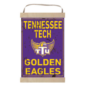 Tennessee Tech Golden Eagles Faux Rust Banner Sign