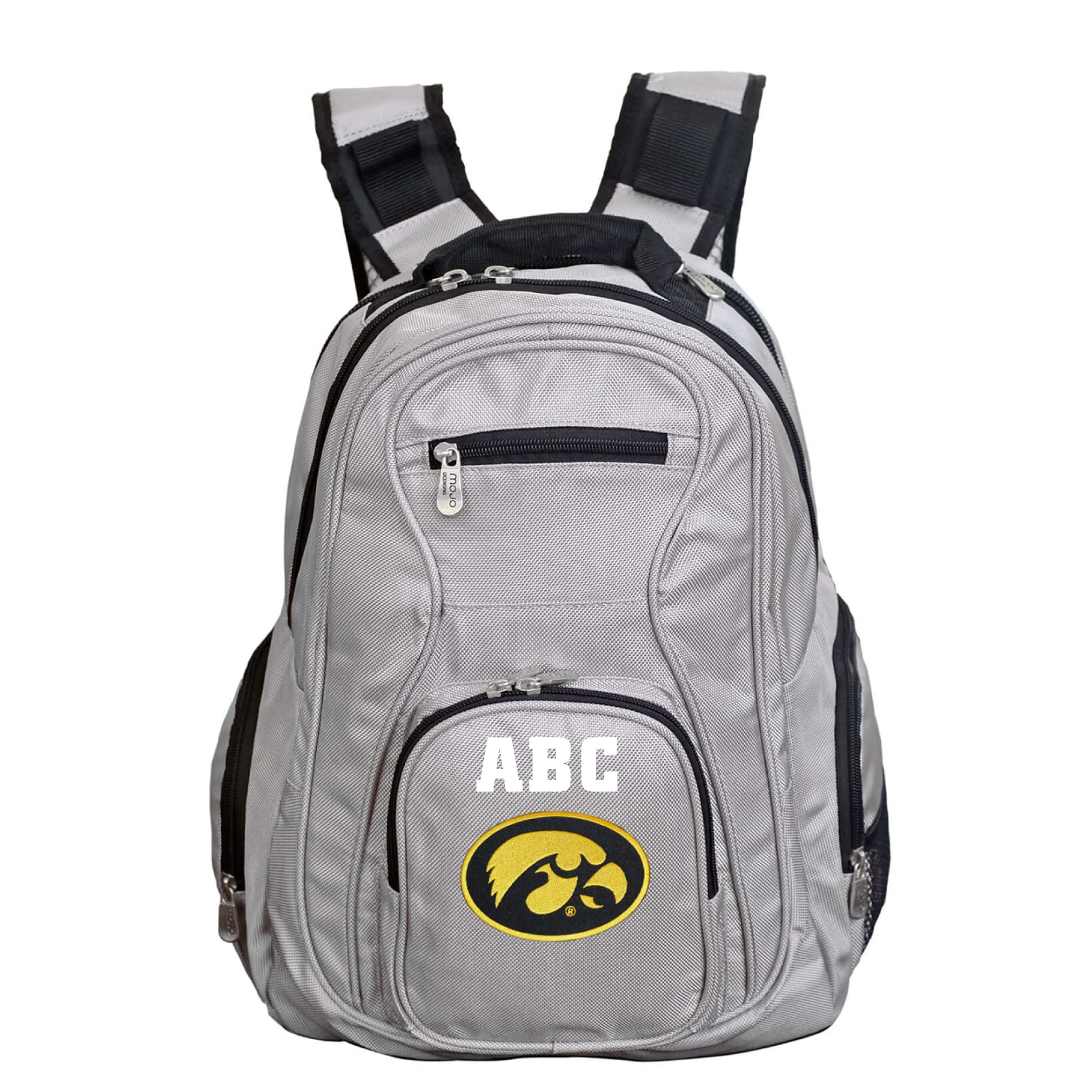 MOJO Gray Iowa Hawkeyes Personalized Premium Laptop Backpack - Image 2