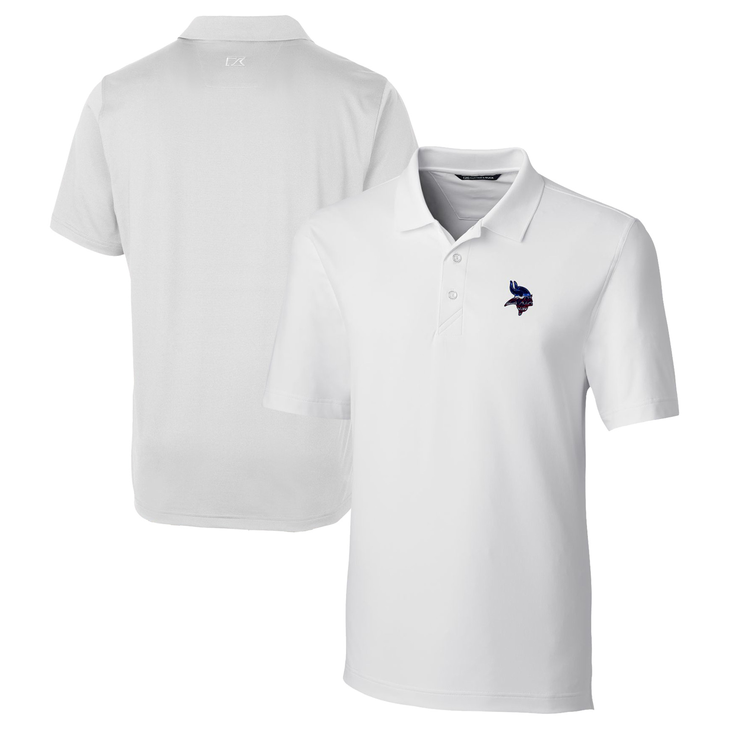 Men's Cutter & Buck White Minnesota Vikings Big & Tall Team Forge Stretch Polo - Image 5