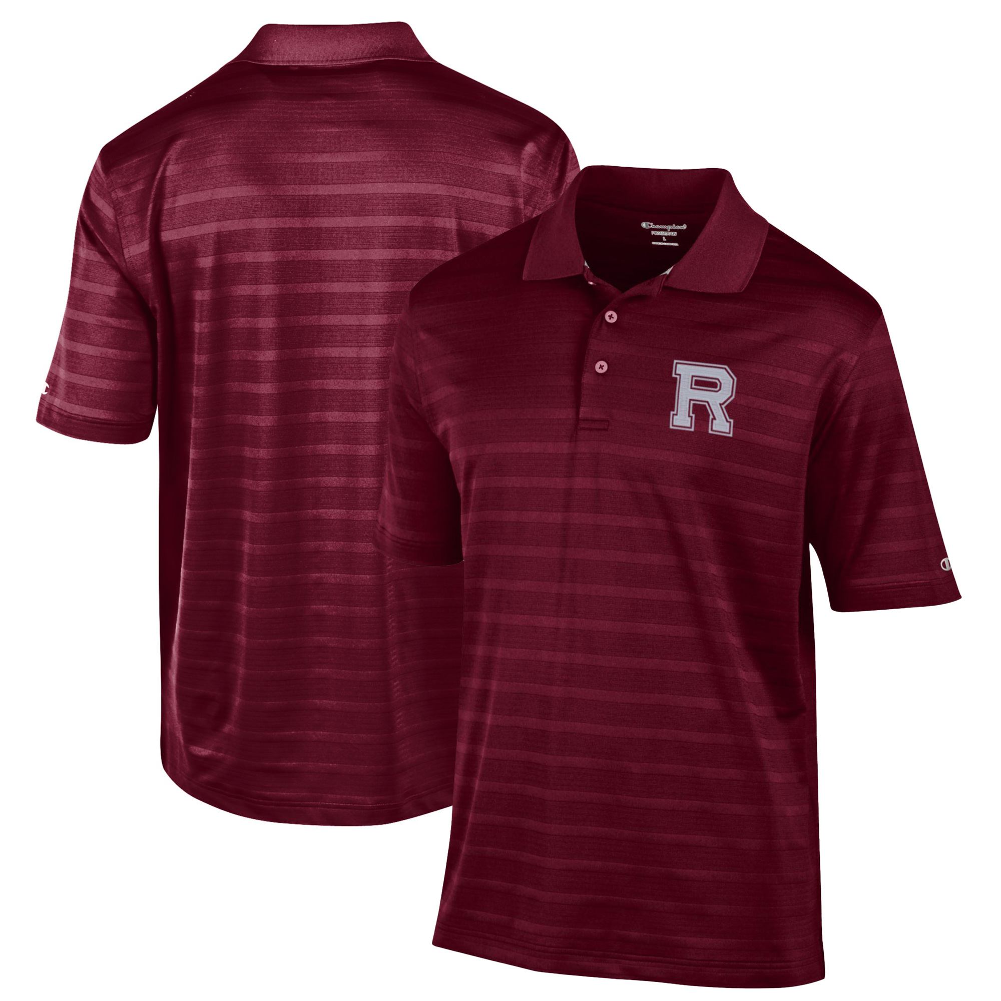 Men's Champion Maroon University of Redlands Bulldogs Textured Solid Polo - Image 2