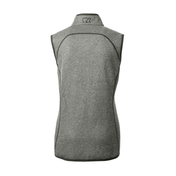 Women's Cutter & Buck Silver Fanatics Corporate Mainsail Basic Sweater Knit Fleece Full-Zip Vest - Image 7