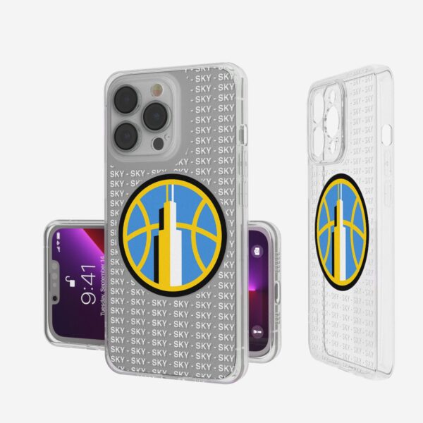 Chicago Sky iPhone Clear Text Backdrop Design Case