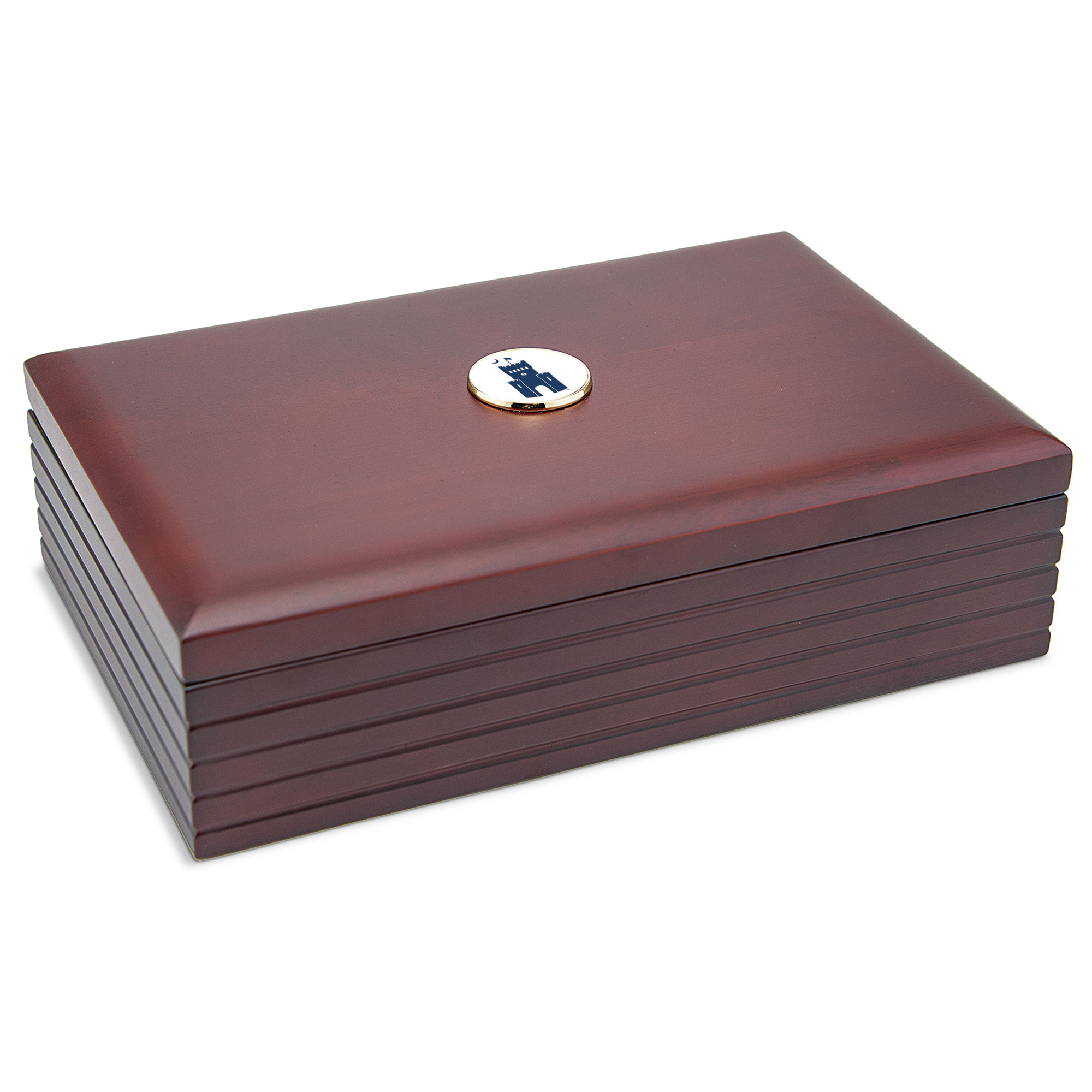 Brown Citadel Bulldogs Team Logo 9'' x 6'' Team Rosewood Desk Box